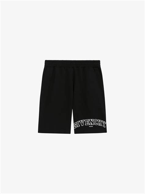 givenchy pantaloni logo|givenchy college shorts.